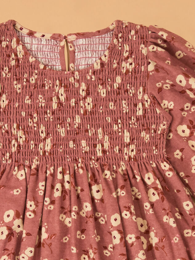 Beth Floral Smocked Toddler Dress Detail 2 - AS Kids