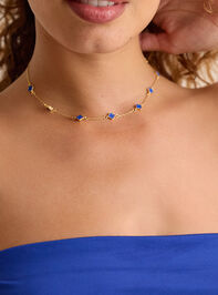 18K Gold Dainty Clover Choker Detail 2 - AS Kids