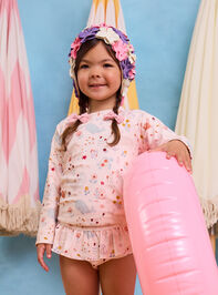 Sea Creature Two Piece Ruffle Swimsuit Detail 4 - ALTAR'D STATE KIDS