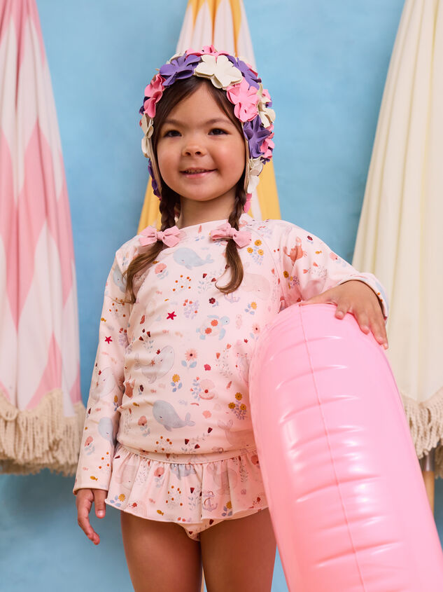 Sea Creature Two Piece Ruffle Swimsuit Detail 4 - ALTAR'D STATE KIDS