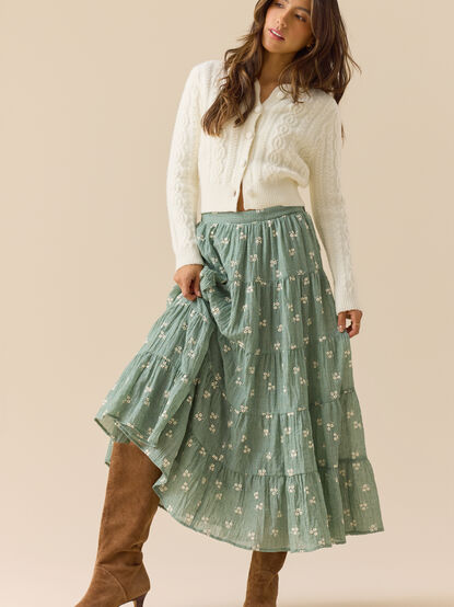 Jackie Embroidered Midi Skirt - ALTAR'D STATE KIDS