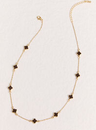 18K Gold Dainty Clover Choker - AS Kids