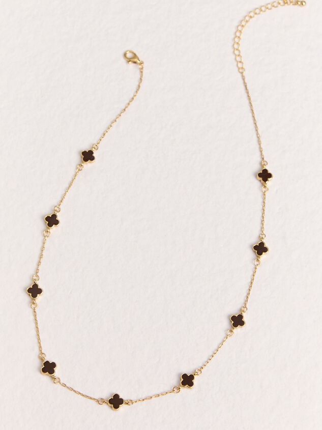 18K Gold Dainty Clover Choker - AS Kids