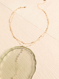 18K Gold Double Layer Y Necklace - AS Kids