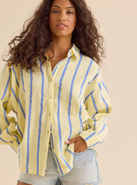 Vienna Striped Button Down Top Detail 2 - AS Kids