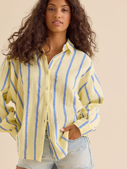 Vienna Striped Button Down Top - AS Kids