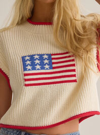 Megan Flag Sweater Detail 2 - AS Kids