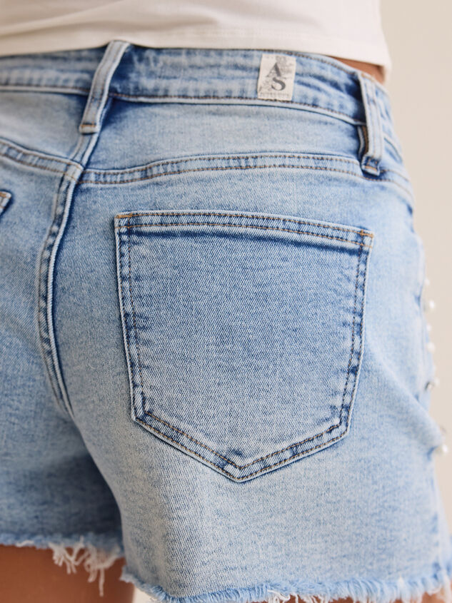 Gianna Embellished Denim Shorts Detail 8 - ALTAR'D STATE KIDS