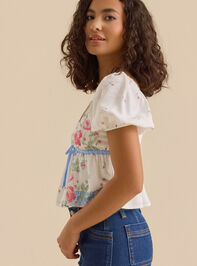 Bea Puff Sleeve Patchwork Top Detail 4 - ALTAR'D STATE KIDS