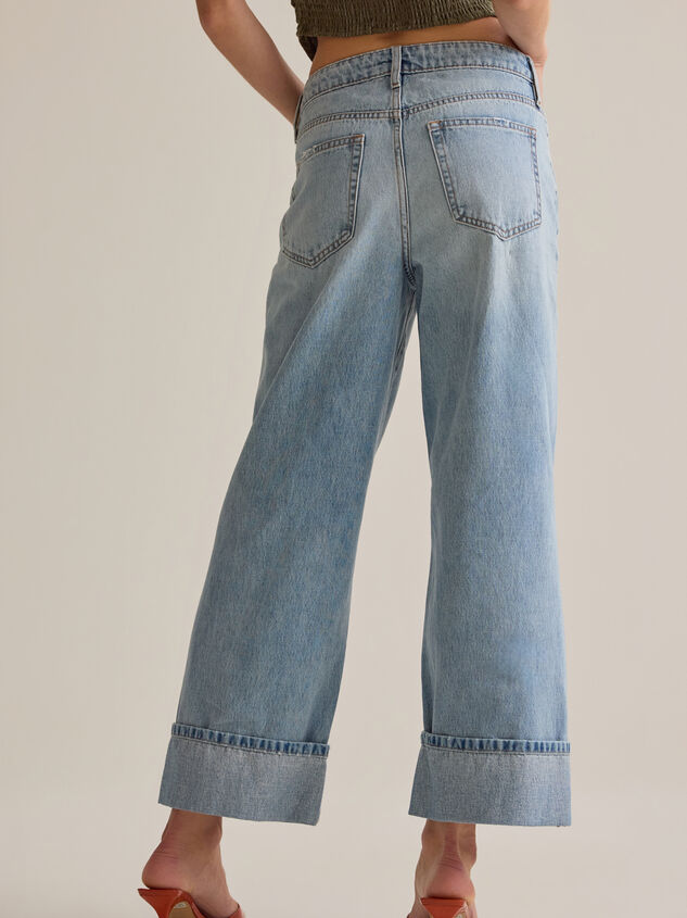 Augusta High Rise Roll Cuff Jeans Detail 5 - AS Kids