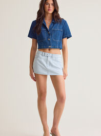 Kallie Stripe Denim Skort Detail 4 - AS Kids