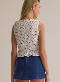 Ophelia Polka Dot Smocked Top Detail 3 - AS Kids