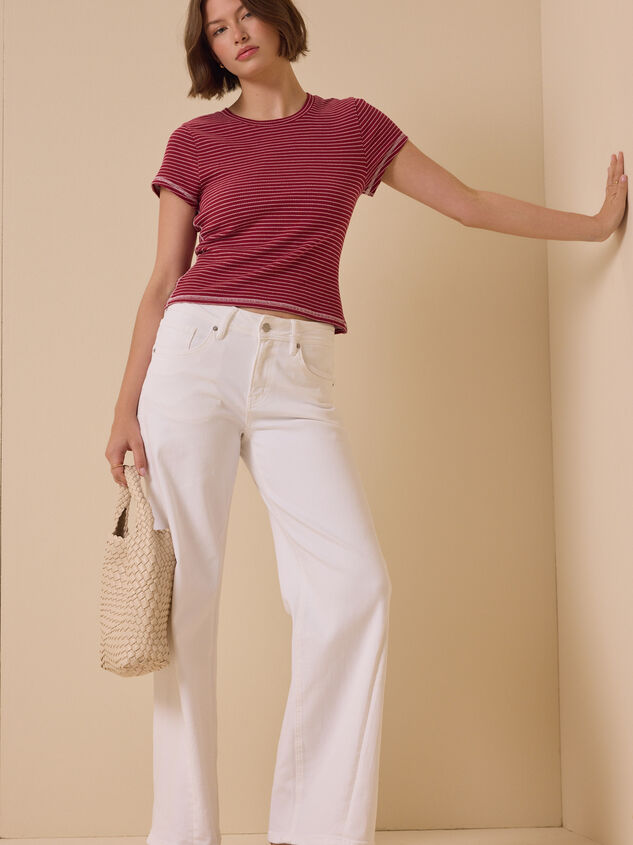 Campbell Stripe Crop Tee Detail 4 - ALTAR'D STATE KIDS