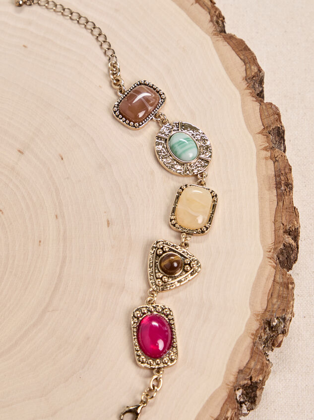Multicolor Stone Link Bracelet Detail 2 - AS Kids