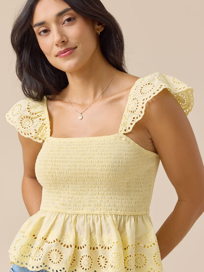 Kennedy Embroidered Smocked Tank - ALTAR'D STATE KIDS