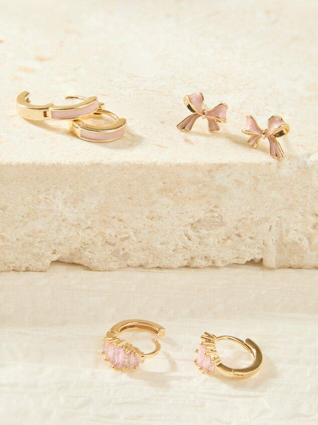 Dainty Crystal Bow Earring Set - ALTAR'D STATE KIDS