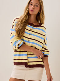 Sarai Stripe Button Up Cardigan - AS Kids