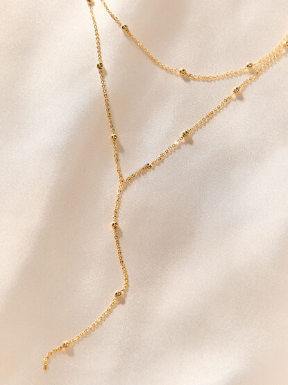 Waterproof Double Layer Y Necklace - AS Kids
