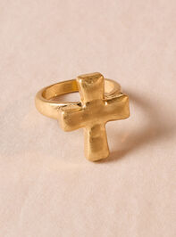 Hammered Cross Statement Ring - ALTAR'D STATE KIDS