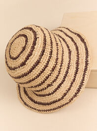 Raffia Striped Bucket Hat Detail 2 - AS Kids
