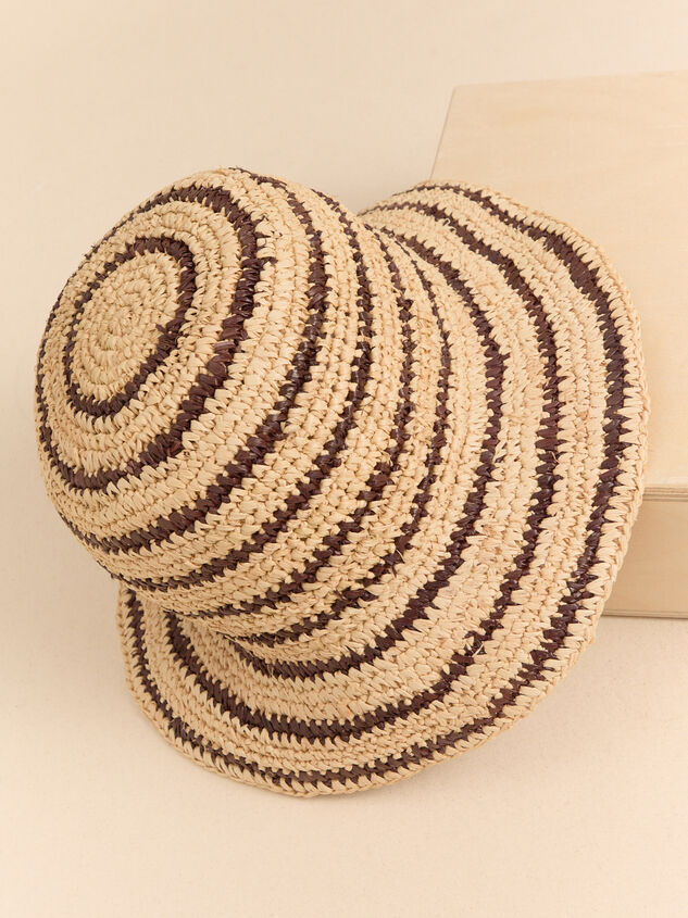 Raffia Striped Bucket Hat Detail 2 - AS Kids