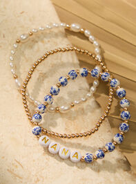 Nana Painted Bead Bracelet Set Detail 2 - ALTAR'D STATE KIDS