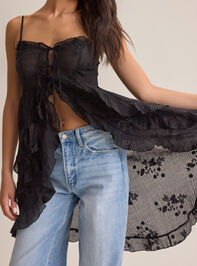 Amiah Ruffle Tie Front Kimono Detail 2 - AS Kids