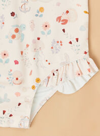 Sea Creature Puff Sleeve One Piece Swimsuit Detail 3 - ALTAR'D STATE KIDS