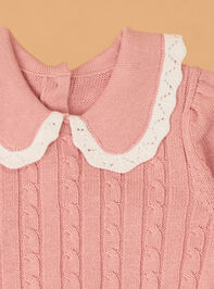 Audrey Peter Pan Cable Knit Sweater Detail 3 - AS Kids