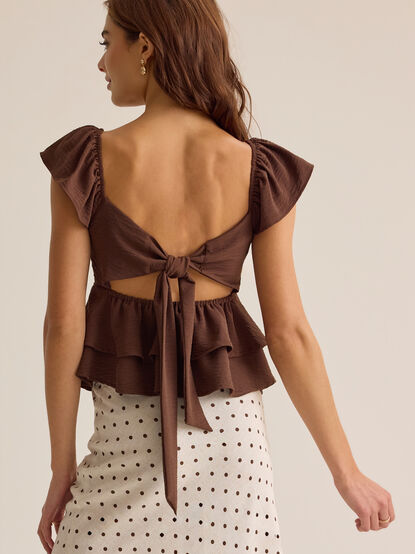 Cressida Flutter Sleeve Babydoll Top - AS Kids