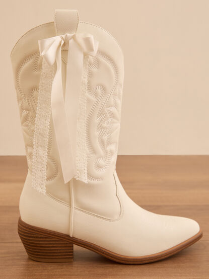 Leila Bow Western Boots - ALTAR'D STATE KIDS