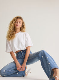 Jessica High Rise Star Embroidered Jeans - AS Kids