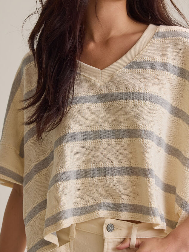 Dylan Striped V-Neck Top Detail 2 - AS Kids