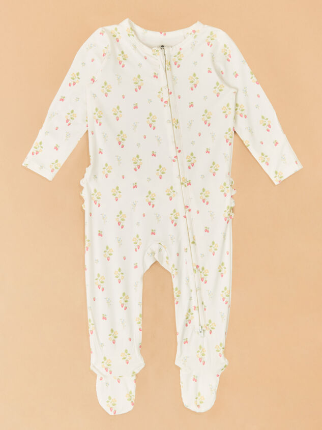 Sadie Strawberries Ruffle Footie - ALTAR'D STATE KIDS