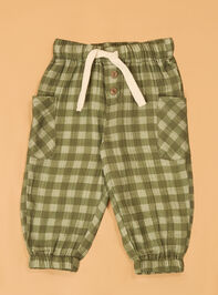 Hayes Gingham Cargo Baby Pants - AS Kids