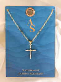 Waterproof Cross Baguette Necklace - AS Kids