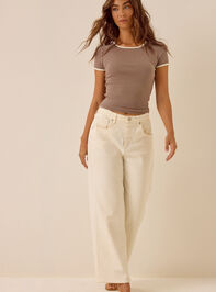 Zadie Contrast Trim Fitted Tee Detail 2 - AS Kids