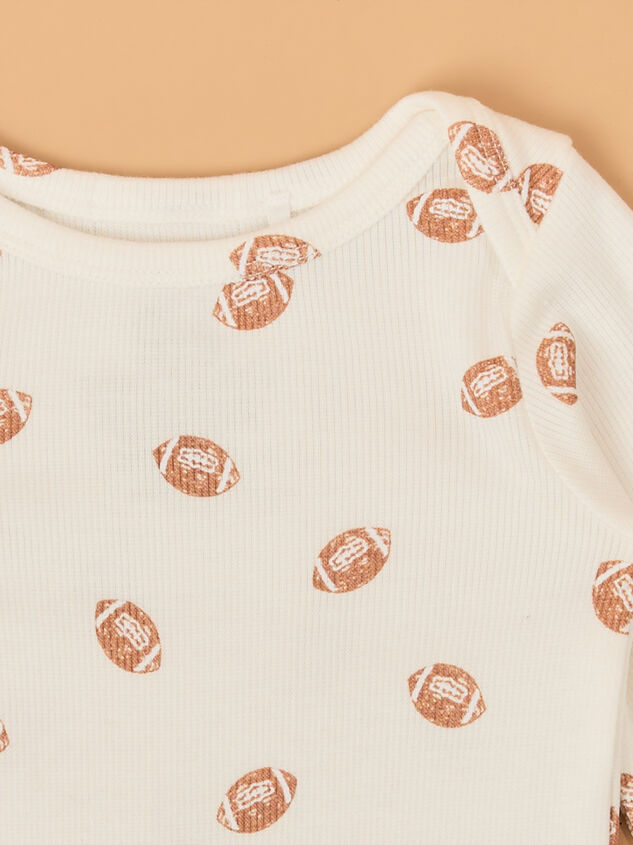 Mini Football Long Sleeve Bodysuit Detail 2 - AS Kids
