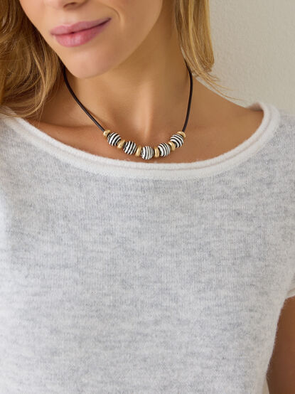 Brynn Striped Bead Necklace - AS Kids