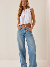 Aurora Pleated Tie Front Top Detail 2 - AS Kids