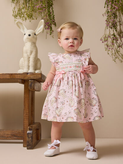Bloom Bunny Smocked Baby Dress - ALTAR'D STATE KIDS
