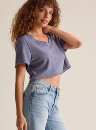 Vera Cropped Lace Tee Detail 3 - AS Kids
