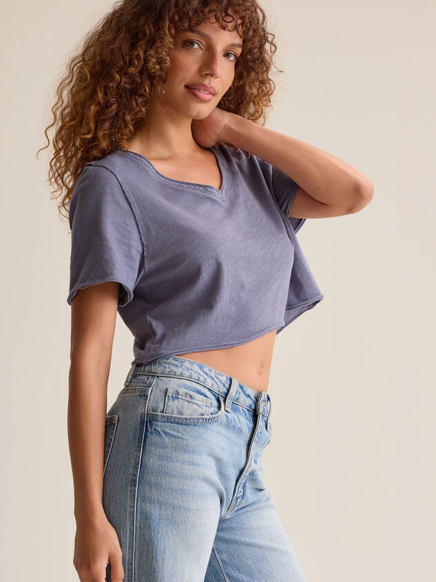 Vera Cropped Lace Tee Detail 3 - AS Kids