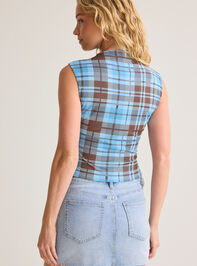 Titi Plaid Mockneck Top Detail 4 - AS Kids