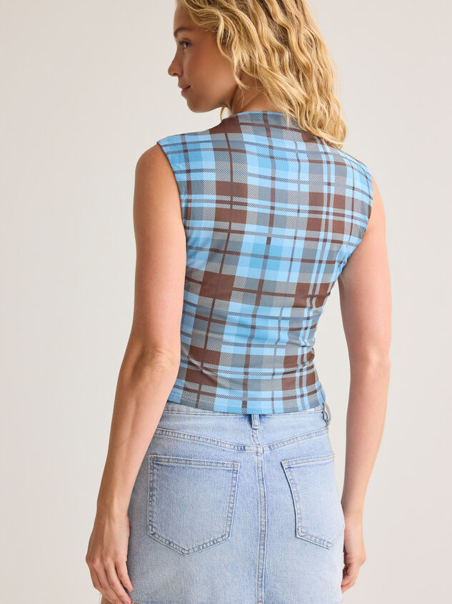 Titi Plaid Mockneck Top Detail 4 - AS Kids
