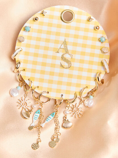 Gingham Summer Earring Set - AS Kids