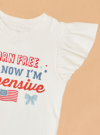 Born Free Ruffle Sleeve Tee Detail 3 - ALTAR'D STATE KIDS