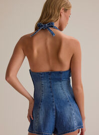 Calie Denim Halter Romper Detail 3 - ALTAR'D STATE KIDS