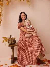 Clementine Gingham Mama Dress Detail 2 - AS Kids
