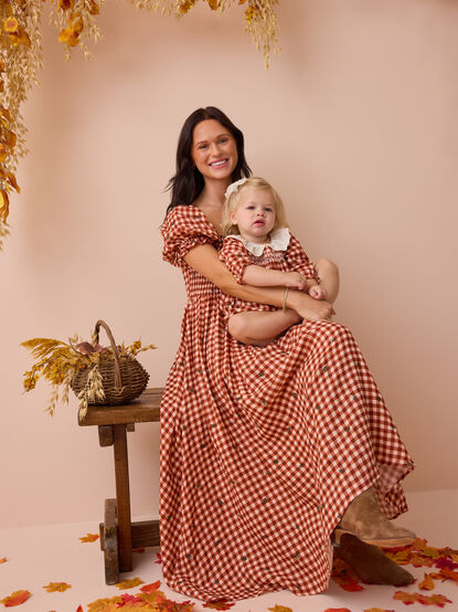 Clementine Gingham Mama Dress - AS Kids